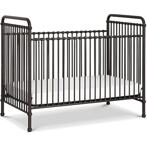 Namesake Abigail 3-in-1 Convertible Metal Crib in Vintage Iron, Greenguard Gold Certified