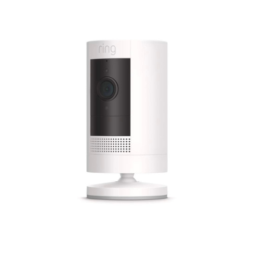 Ring Stick Up Cam Battery | Weather-Resistant Outdoor Camera, Live View, Color Night Vision, Two-way Talk, Motion alerts, Works with Alexa | White