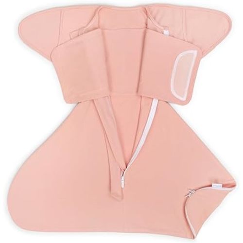 Baby Sleep Sack 0-3 months, Super Soft Swaddles for Newborns,2-Way Zipper Baby Swaddle,Newborn Swaddle Me for self-soothing,Easy Diaper Changes Pink Small