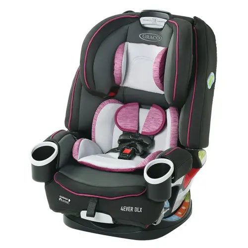 Graco 4Ever DLX 4-in-1 Car Seat, Pink | Infant to Toddler Car Seat, with 10 Years of Use | Rear-facing, Forward-facing and Booster Modes | Safe, Comfortable and Convenient