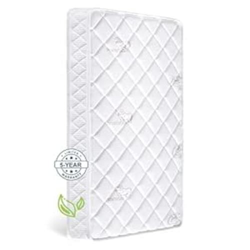 Premium Crib & Toddler Mattress,100% Knitted Fabric, Premium Fleece Surface-Hypoallergenic, 5" Thick Firm Soft Crib Mattress, Non-Toxic - Fits Standard Cribs & Toddler Beds