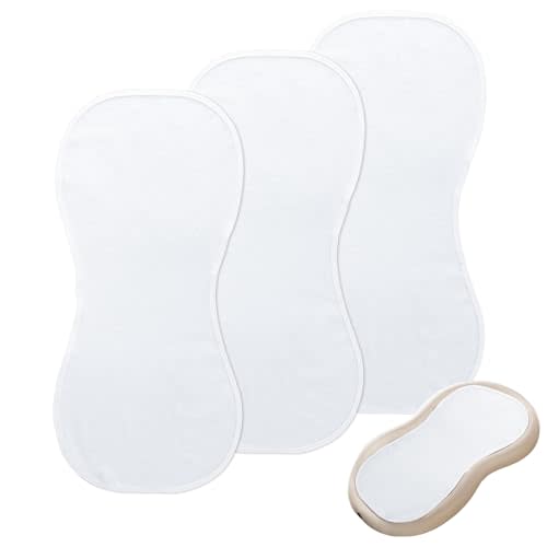 Ajrwiiy Changing Pad Liner (Pack of 3) Compatible with Keekaroo Peanut Changer, Reusable Changing Pads Cover, Soft and Warm, Non-Slip Design, Machine Washable, Ideal for Changing Diaper Needs, White