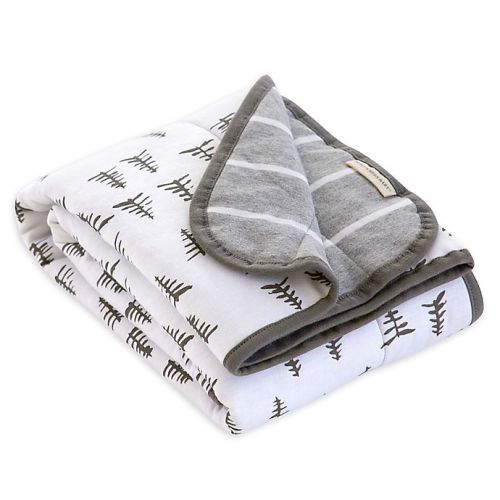 Burt's Bees Baby® Pine Forest Organic Cotton Reversible Blanket in Heather Grey