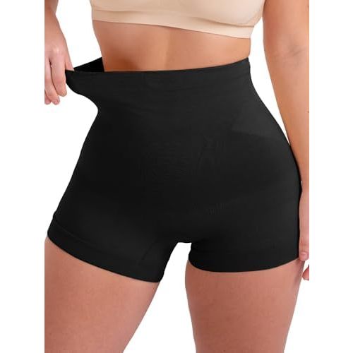 SHAPERMINT High-Waisted Shaper Boyshort - Shaping Underwear for Women - High Compression Tummy Control Shorts for Women