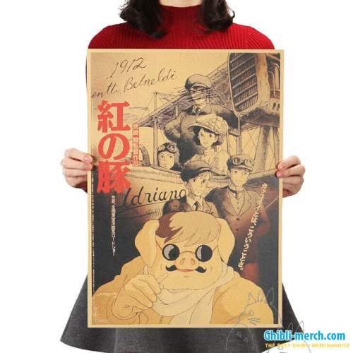 Studio Ghibli Porco Rosso Poster Japanese Movie | Studio Ghibli Merch