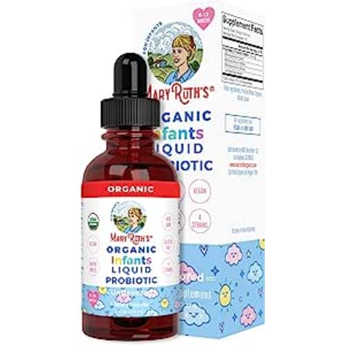 USDA Organic Liquid Probiotic Drops | 4 Month Supply | Probiotics for Digestive Health | Gut Health & Immune Support Supplement | Vegan | Non-GMO | Gluten Free | 1 Fl Oz : Health & Household