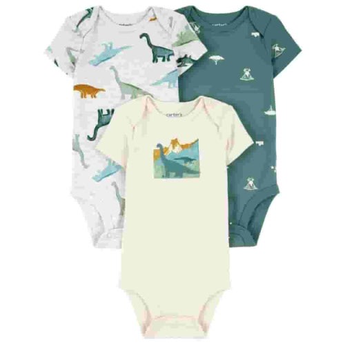 Carter's Child of Mine Baby Boy Bodysuit, 3-Pack, Sizes Preemie-18 Months