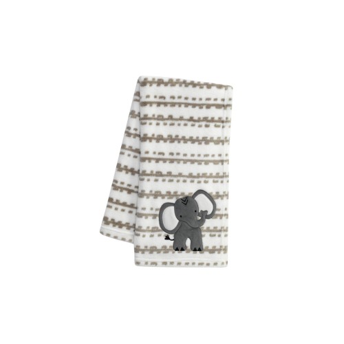 Jungle Safari Plush Minky Elephant Nursery Baby Blanket