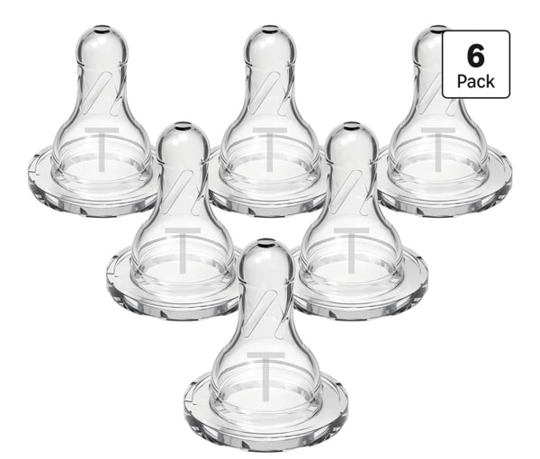 Amazon.com: Dr. Brown's Narrow Anti-Colic Level T Baby Bottle Nipple, 0m+, 6-Pack