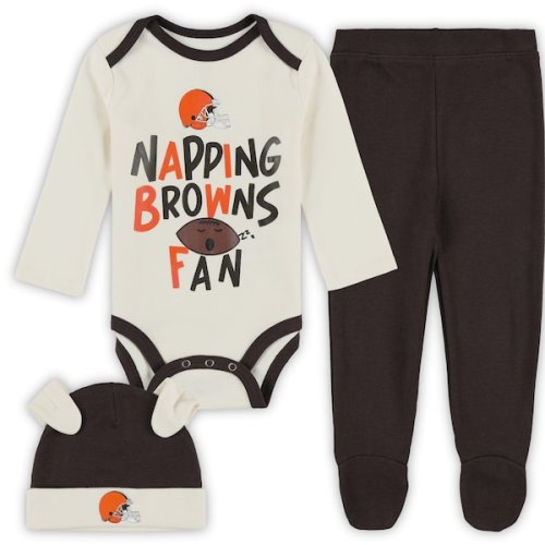 Infant Outerstuff Cleveland Browns Little Champ Three-Piece Set