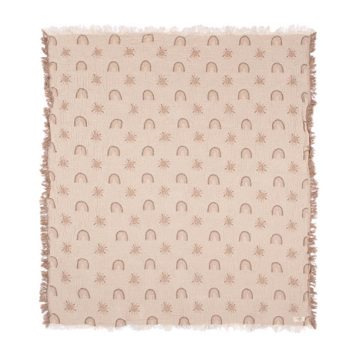Rainbow Gauze Receiving Blanket Single with Pouch