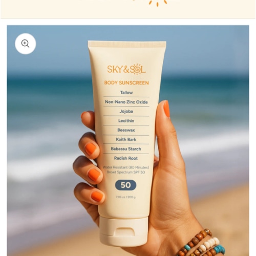 Sky and Sol Body Sunscreen SPF 50 (7.05 oz)