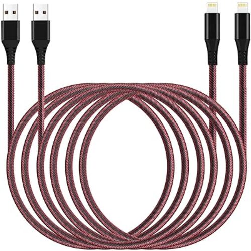 2Pack for iPhone Charger Cable 10 Ft,Long Lightning for Apple Charging Cord 10ft for iPhone 14/13/12/11 Pro/X/Xs Max/XR/8 Plus/7/6/5/SE,for IPad USB Charge Wire 10 Foot