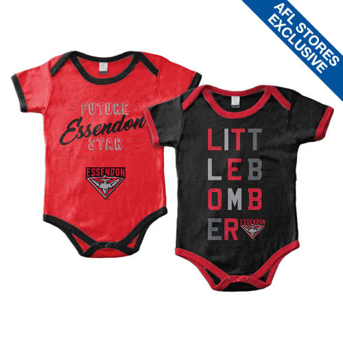 Essendon Bombers Set Of 2 Infant Grow Suits – The AFL Store