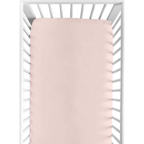 Sweet Jojo Designs Girl Baby Fitted Crib Sheet Desert Sun Collection Solid Blush Pink