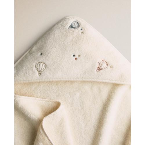 HOT AIR BALLOON HOODED BABY TOWEL