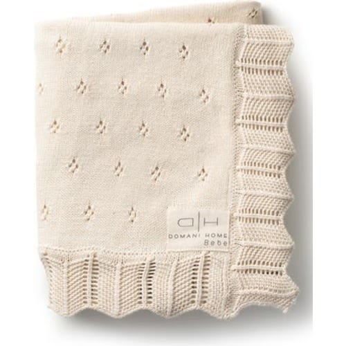 Scallop Pointelle Baby Blanket