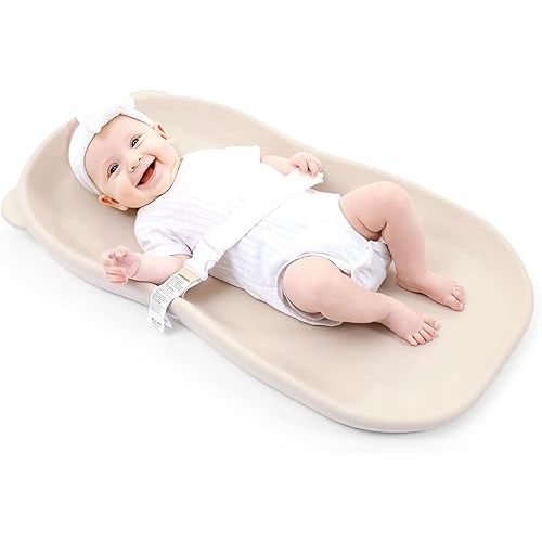 Waterproof Baby Diaper Changing Pad EVA Foam Wipeable Teddy Bear, Non-Slip Base Changer Pads Portable with Adjustable Safety Belt, Easy to Clean Change Mat Fits All Changing Station Table Dresser Bed