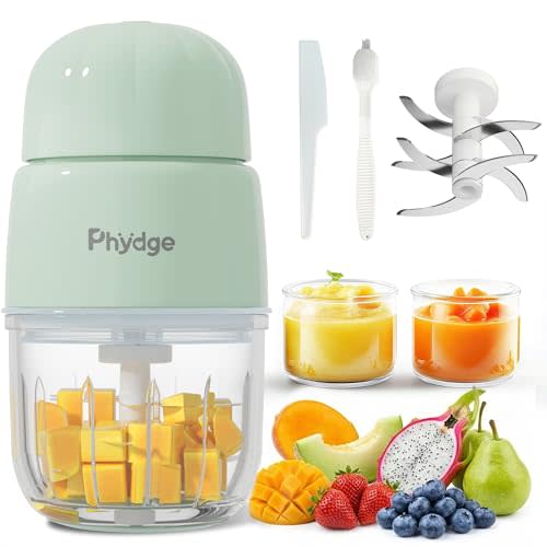 Baby Food Maker, Green Baby Food Blender, 10oz Baby Food Puree Maker, Food Processor for Baby Foods Fruit Vegetable Meat, 10-Second Quick Soft Food Prep for Baby