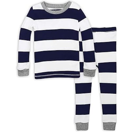 Burt's Bees Baby Infant and Boys' 2-Piece Long Sleeve Tee and Long Pant Cotton Pajama Set