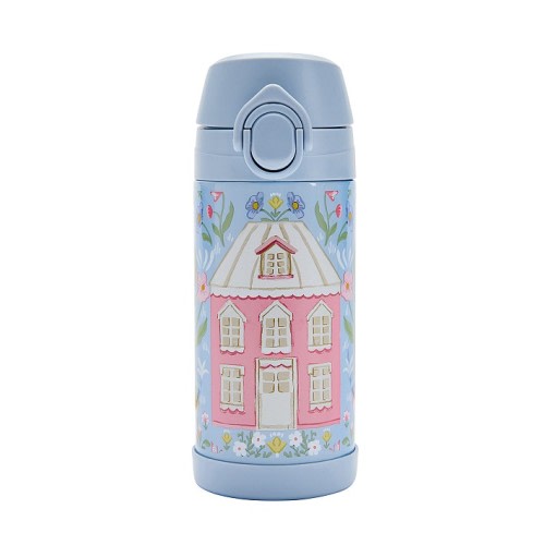Mackenzie Blue Dollhouse Floral Insulated Water Bottle
