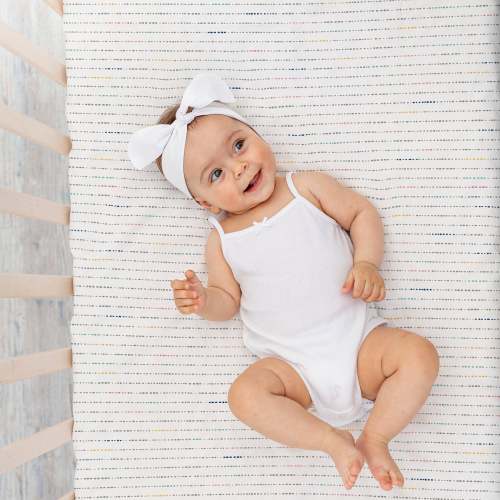 Organic Mini Crib Sheet - Pebble Pop - Open Box