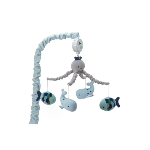 Oceania Whale/Fish Nautical/Ocean Musical Baby Crib Mobile