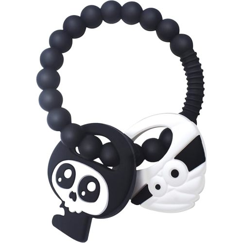 Mummy Teether and Cute Grim Reaper Ring Teether Halloween Activities Designed with a Bumpy Ring for Soothing and Ease of Grabbing