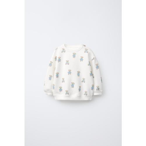BEAR SWEATSHIRT - Oyster-white | ZARA United States