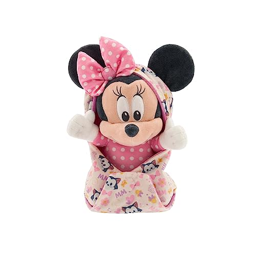 Disney Store Official Babies Collection: Minnie Mouse Plush in Swaddle with Detailed Plush Features - Official Soft Toy - Stuffed Animals for Babies - Perfect for Fans & Kids