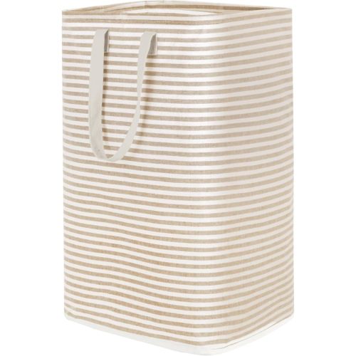 Lifewit 1 Pack Laundry Hamper Large Collapsible Laundry Baskets, Freestanding Waterproof Clothes Hamper with Easy Carry Handles in Laundry Room Bedroom Bathroom College Dorm, Beige, 80L
