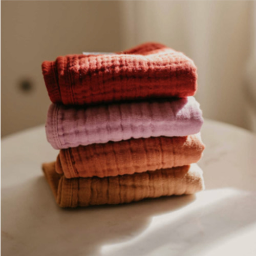 Rose Set - Muslin Burp Cloths (4 Pack)
