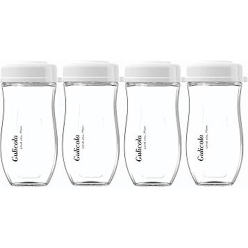 Glass Baby Breastmilk Storage Bottles 8 oz, Wide Neck Breastmilk Collection Bottles, 4 Pack - White