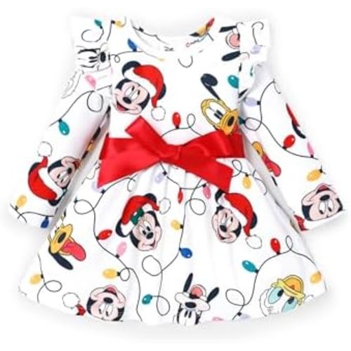Disney Minnie Mickey Ruffle Sleeve Dress