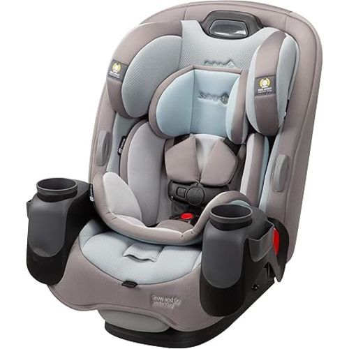 Safety 1st Grow and Go Comfort Cool All-in-One Convertible Car Seat, Rear-facing 5-50 lbs, Forward-facing 22-65 lbs, and Belt-positioning booster 40-100 lbs , Niagara Mist