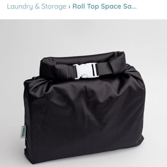 Roll Top Space Saver Water Resistant Small Wet Bag Travel Storage Bag
