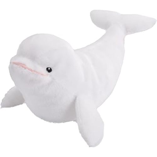 Wild Republic Ecokins Mini, Beluga Whale, Stuffed Animal, 8 inches, Gift for Kids, Plush Toy, Made from Spun Recycled Water Bottles, Eco Friendly, Child’s Room Decor