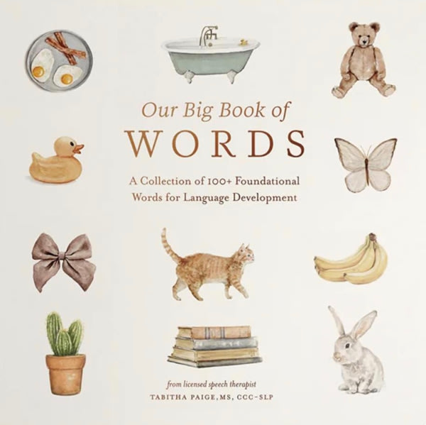Our Big Book of First Words: A Collection of 100+ Foundational Words for Language Development (Tabitha Paige Children's Book Series)