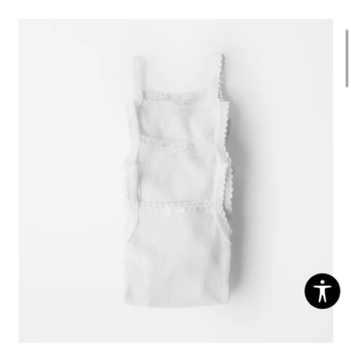 THREE-PACK OF RIBBED STRAP BODYSUITS - Oyster-white | ZARA Canada