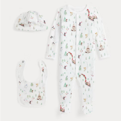 RL Baby x Riley Sheehey 3-Piece Gift Set - White Ski