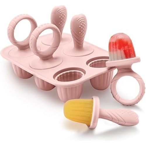 Silicone Baby Popsicle Molds with Sticks, Mini Popsicles Molds for Babies Breastmilk Popsicle Molds for Teething Relief, Frozen Treats Maker Popsicle Maker Ice Pop Mold for Toddlers Kids