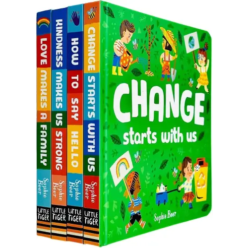 My First Behaviour and Manners Library 4 Books Collection Set by Sophie Beer (Change Starts With Us, Love Makes a Family, Kindness Makes Us Strong & How to say Hello)