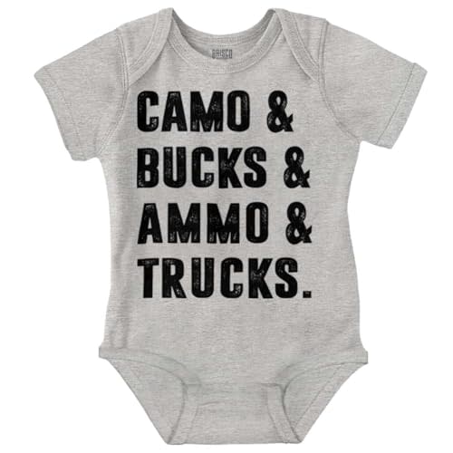 Brisco Brands Camo Bucks Trucks Cute Hunter Son Baby Bodysuit Jumper Boys