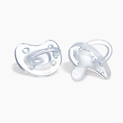 Chicco NaturalFit Silicone Pacifier (2 Pack) - Clear, 0-6 Months