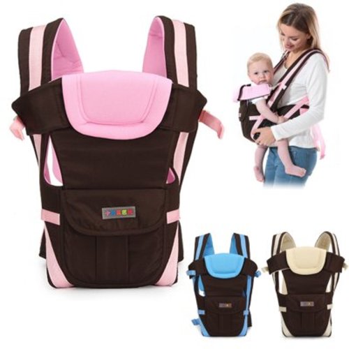 YQSDG Lightweight Ergonomic Baby Carrier for Newborns to Toddlers, 4-Position, Pink