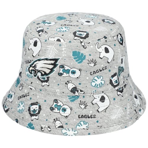Infant New Era Gray Philadelphia Eagles Animal Bucket Hat