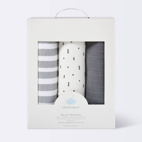 Muslin Swaddle Blanket Boutique 3pk - Cloud Island™