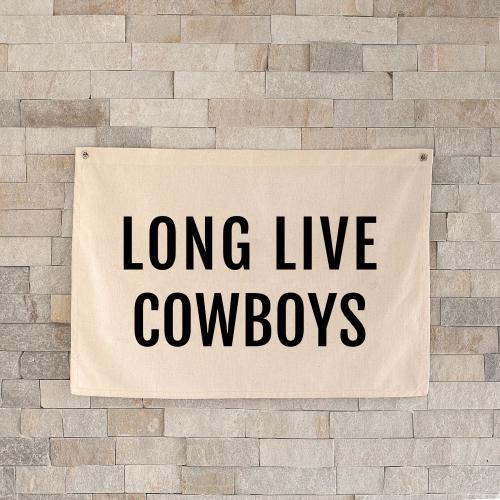 Long Live Cowboy Canvas Flag Banner Baby Boy Room Wall Decor Kids Room Wall Art Decor Boys Bedroom Decor Brothers Nursery Decor