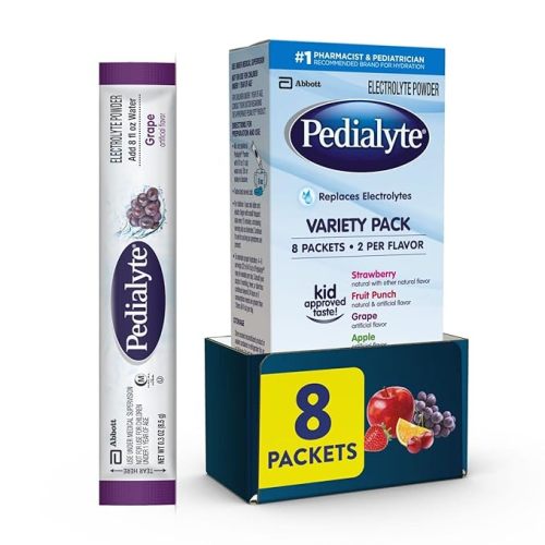 Pedialyte Electrolyte Powder Packets, Variety Pack, Hydration Drink, 8 Single-Serving Powder Packets - 8 Count (Pack of 1)