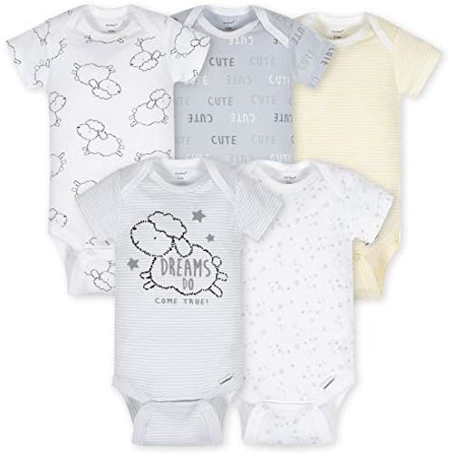 Gerber baby-girls 5-pack Short Sleeve Variety Onesies Bodysuits